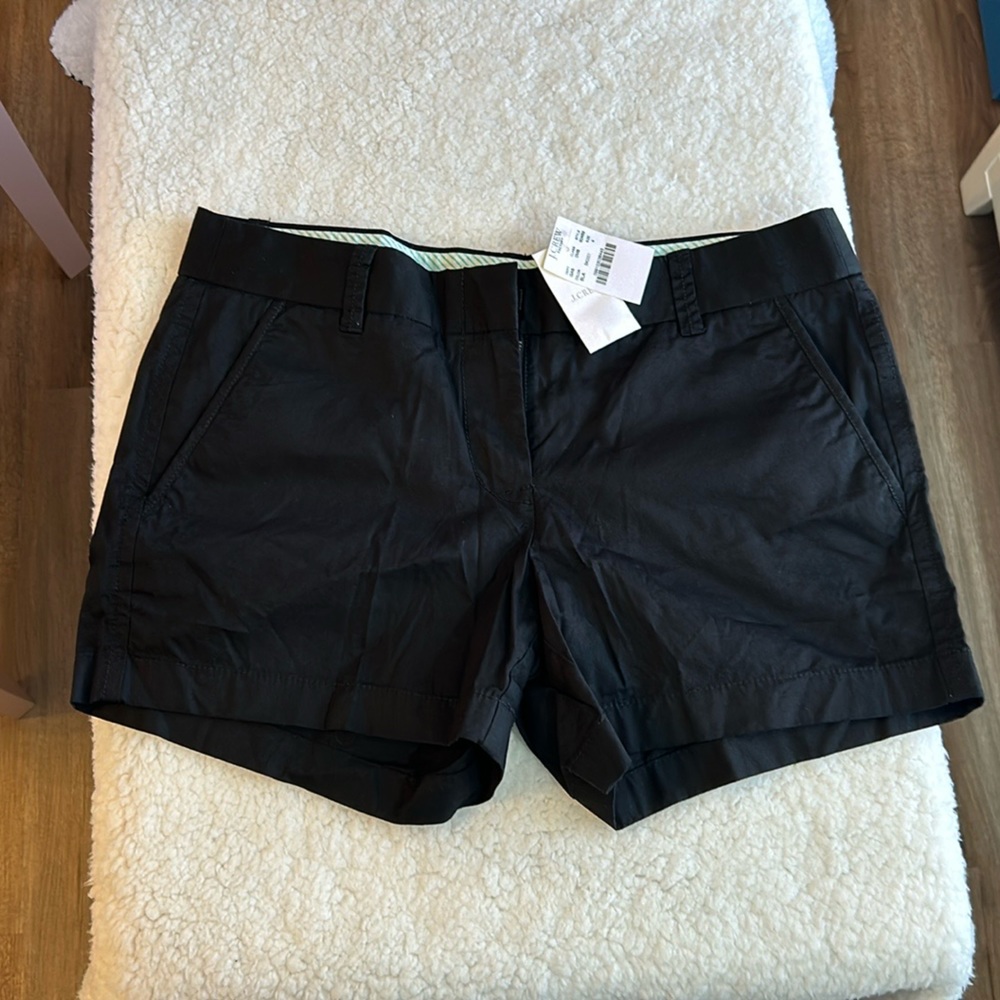 J.Crew Size 4 Black 100% Cotton Chino NWT